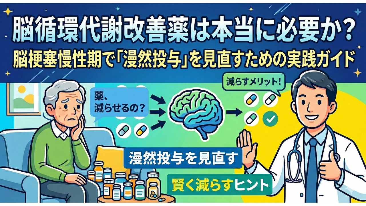 脳循環代謝改善薬は本当に必要か？ 脳梗塞慢性期で「漫然投与」を見直すための実践ガイド