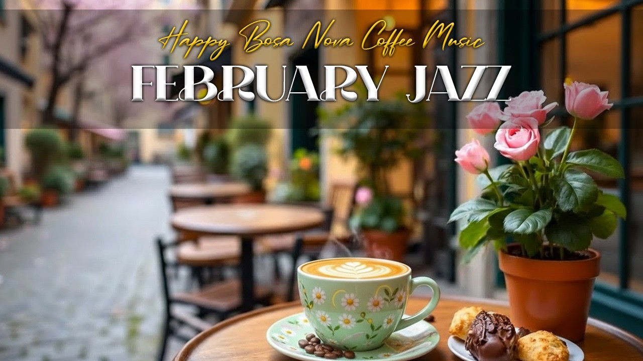 Smooth February Jazz🌙Bossa Nova Instrumental and Cozy Reading Café Ambience for Relax and Chill