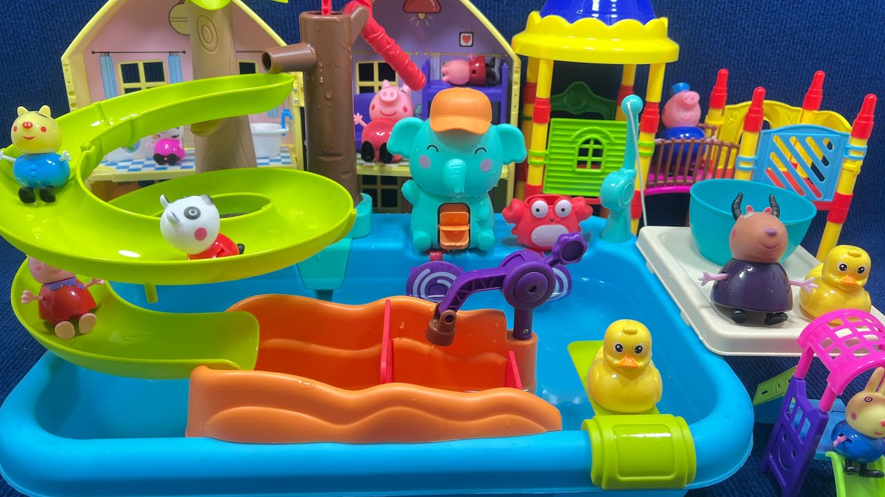 8 Minutes Satisfying with Peppa Pig Family Swimming Pool Playset ASMR | Review Toys