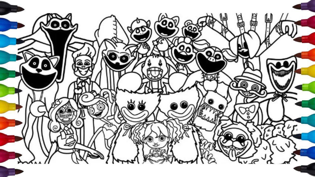 Poppy Playtime Chapter 3 Coloring Pages | How To Color All New Bosses and Monsters | NCS Music #33