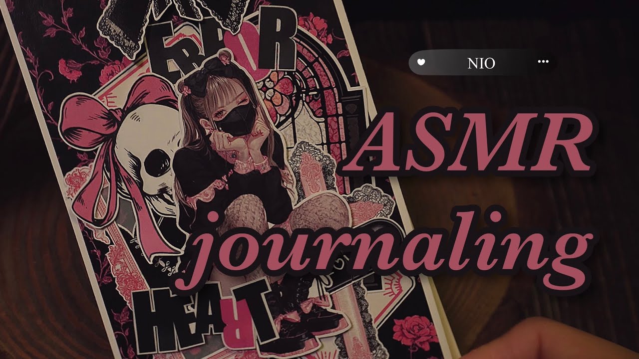 🩷핑크 블랙 키치걸🖤ASMR  | journaling | scrapbooking | journal