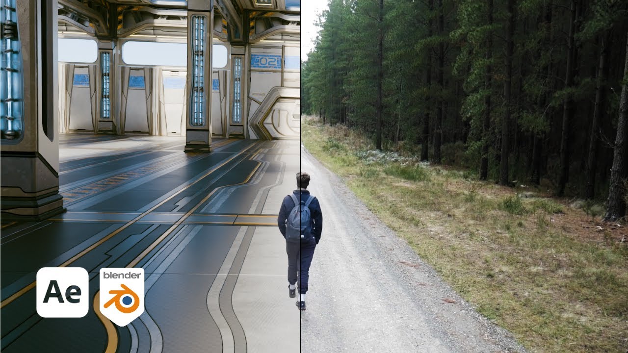Blender VFX and After effects Rotoscoping with CGI background replace |