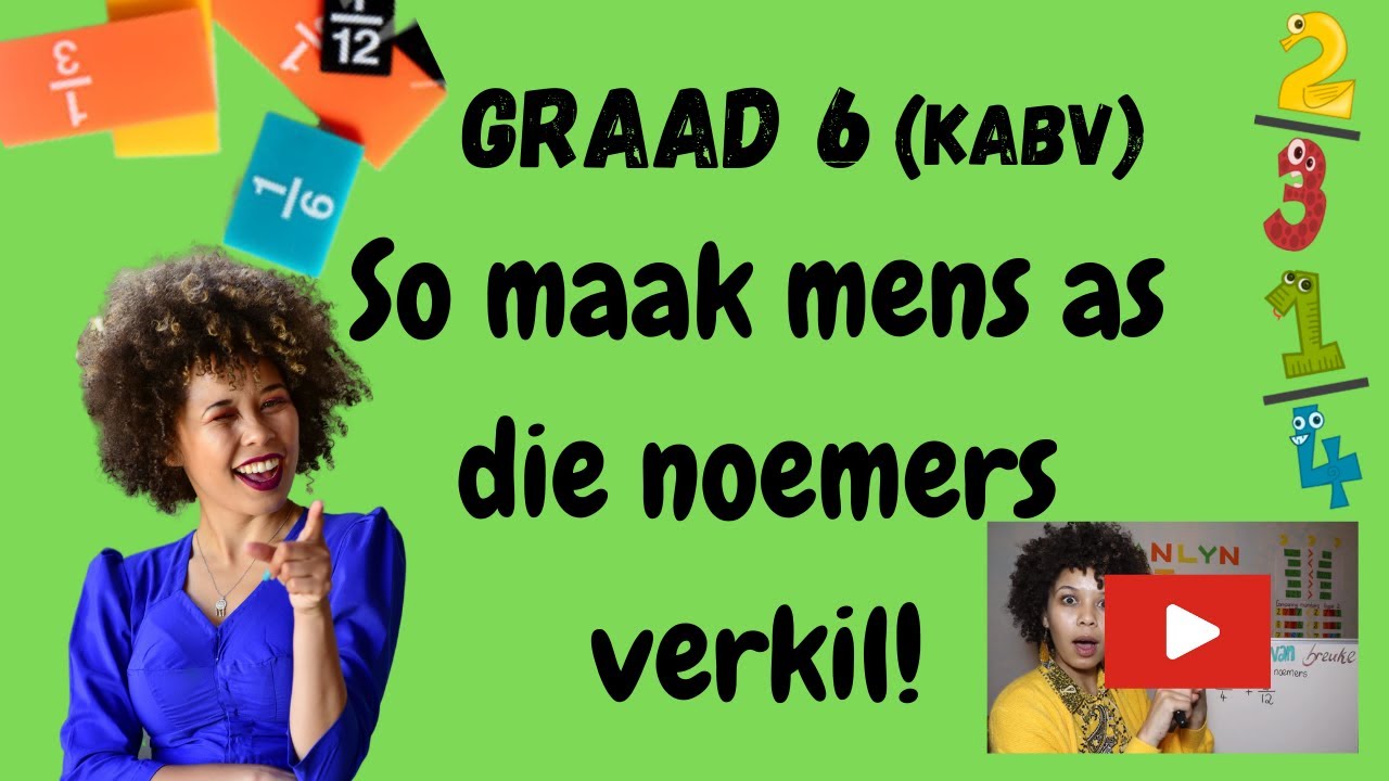 Optelling van breuke met verskillende Noemers (2020) | KABV | Graad 6 Wiskunde