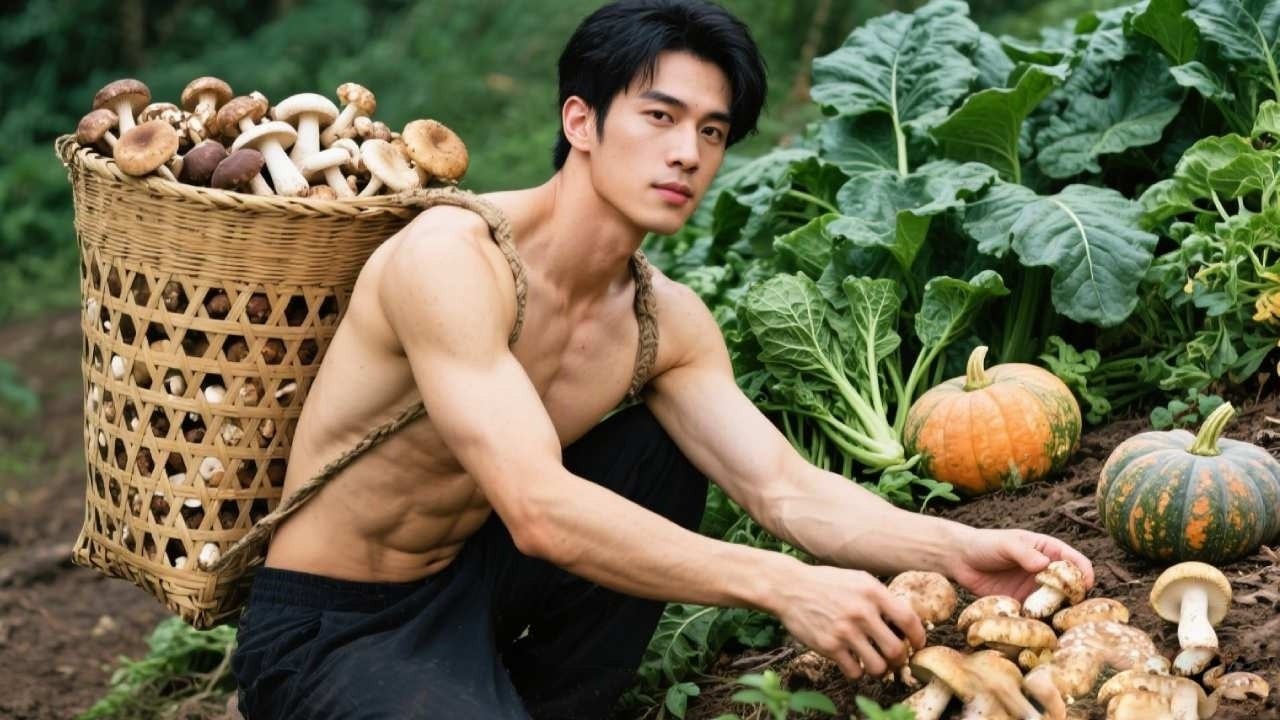 Chúng tôi lên núi hái nấm, làm món gà xào rau củ, nướng khoai lang và hấp cơm ống.