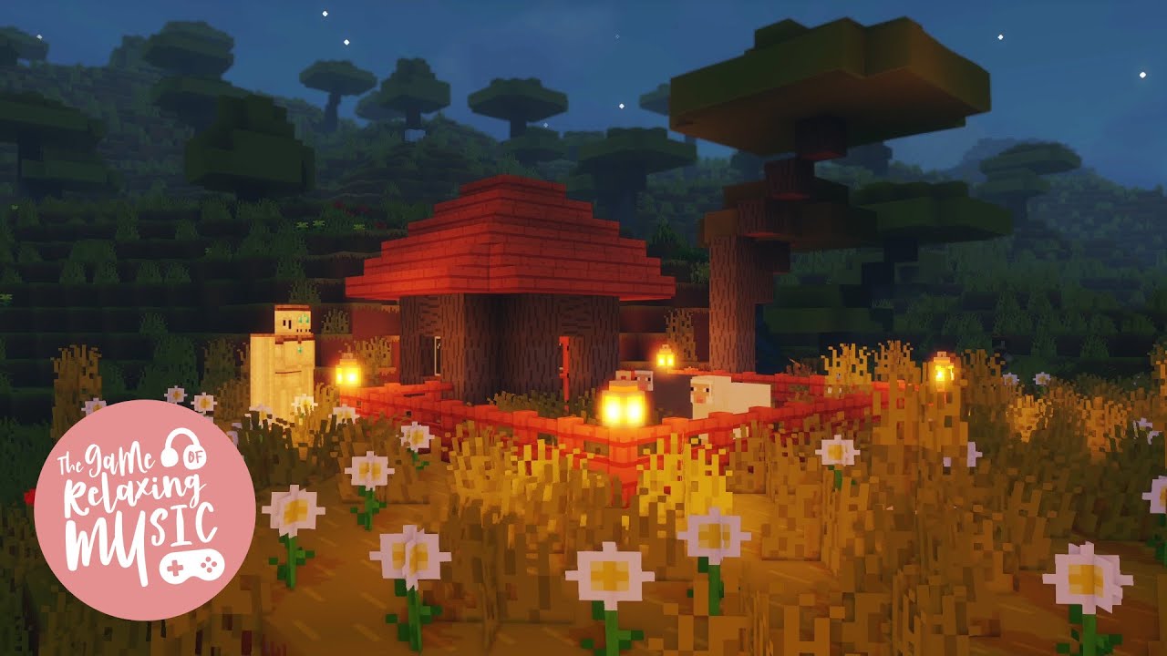 Relaxing Music with Minecraft Ambience #25, Soothing Music to Sleep / The Game of Relaxing Music
