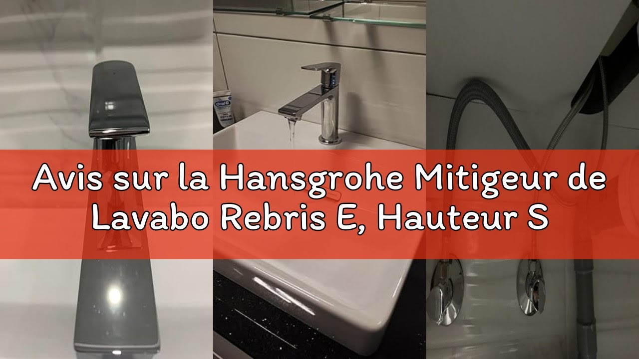 Avis sur la Hansgrohe Mitigeur de Lavabo Rebris E, Hauteur Sous Bec 110 mm, Économie D'Énergie (Cool