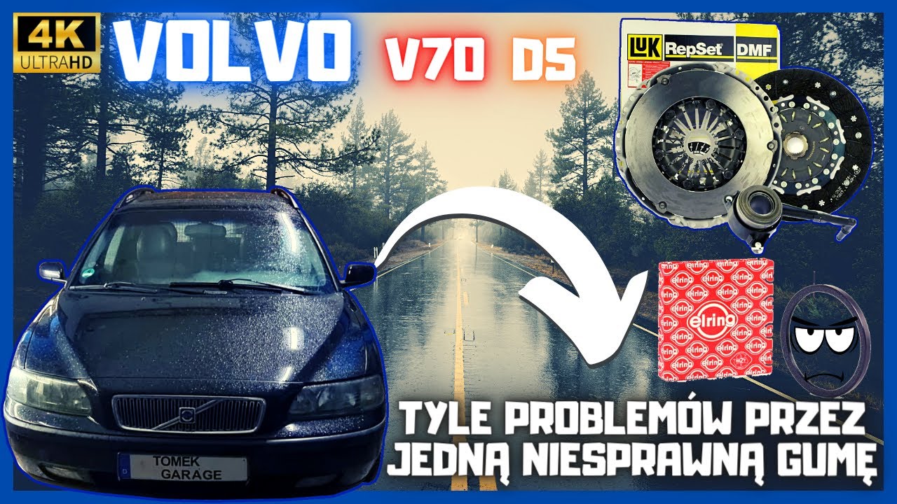 Nieszczelny Simmering Na Wale - Wymiana Sprzęgła & Koła Dwumasowego | Volvo V70 2.4L D5