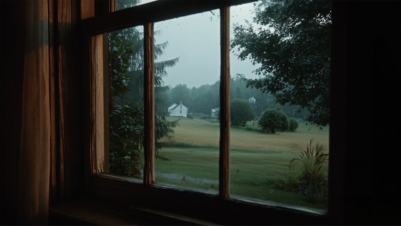 Relaxing Summer Evening Rain In South Carolina🌧️Calm Rain Ambience For Reading, Sleeping, Etc.