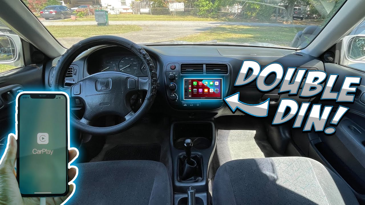 Install a Double Din Radio into a 99-00 Honda Civic (With CarPlay) /// ULTIMATE GUIDE