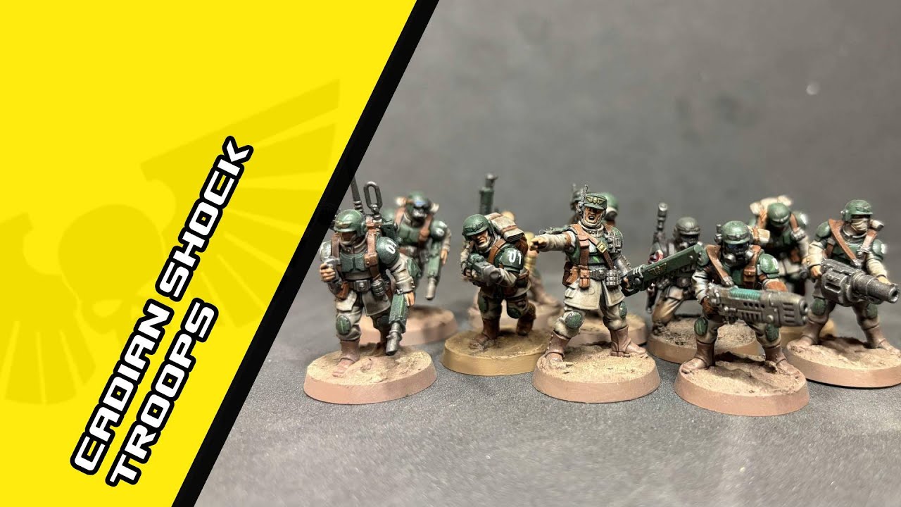 Painting Cadian Shock Troops for the Astra Militarum project
