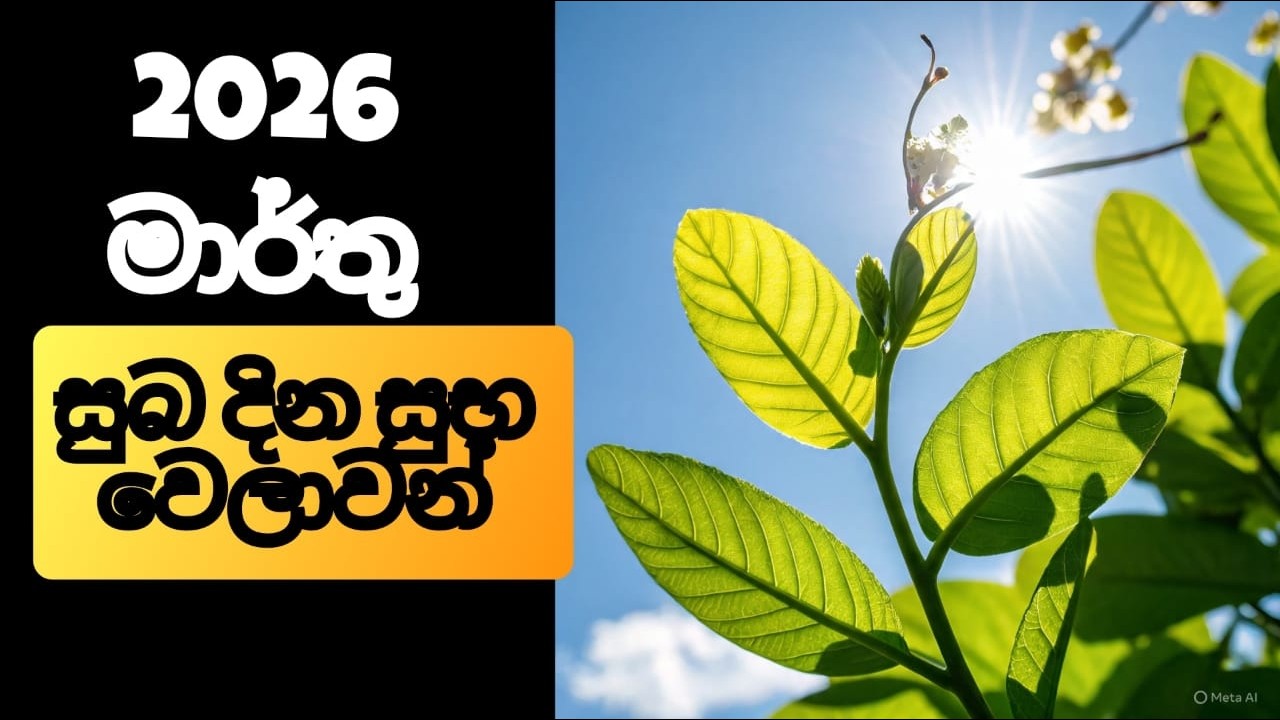 2026 මාර්තු මස වගාවට සුභ දින හා වේලාවන් Govi Litha 2026