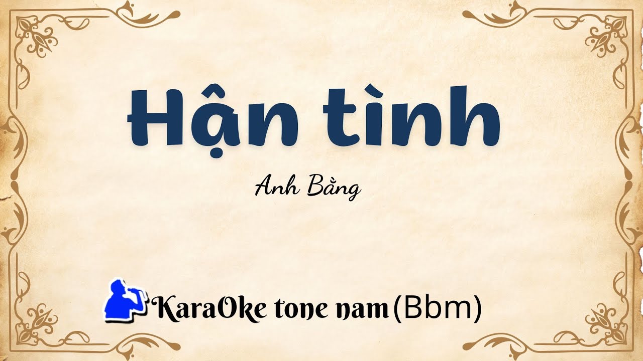 Hận tình | Tone nam (Bbm) Karaoke  | Nhạc xưa karaoke