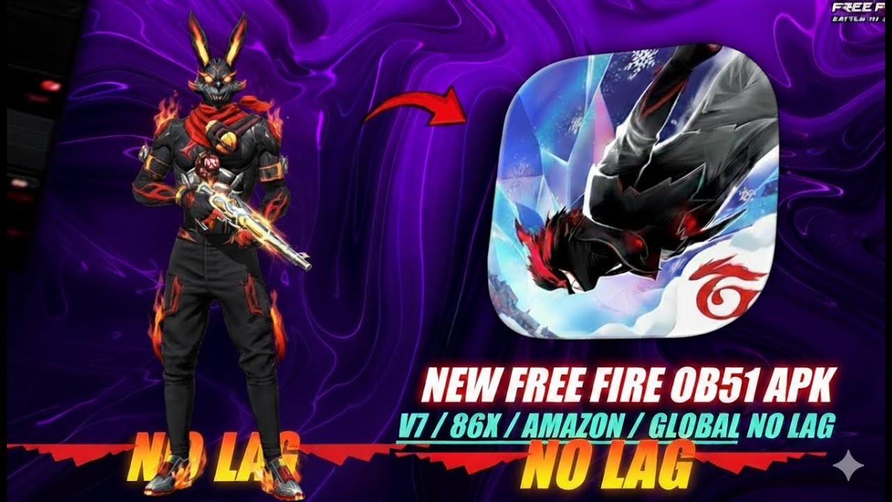 🚨NEW FREE FIRE V7 APK OB51 UPDATED | AMAZON | GLOBAL | 86X NO LAG !