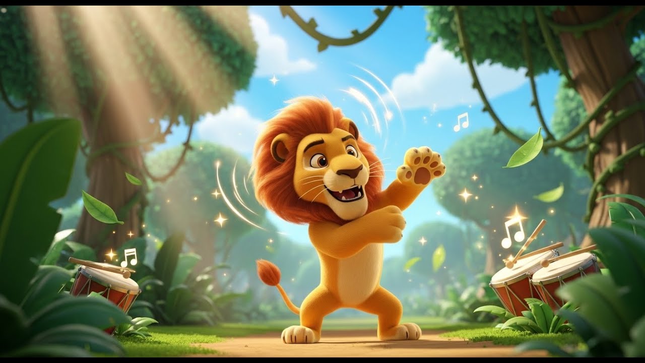 Leo Lion’s Jungle Roar 🎵 | Fun Animal Nursery Rhyme for Kids | Songs & Rhymes for Children