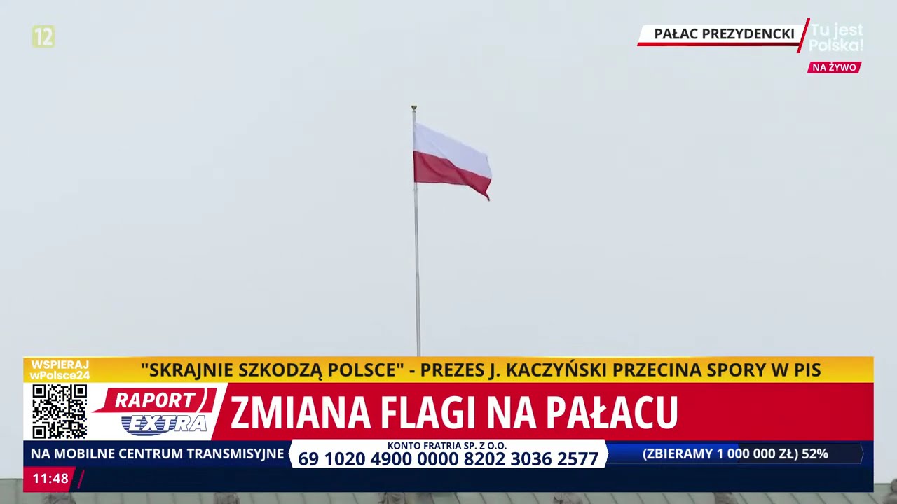 Zmiana Flagi na Pałacu Prezydenckim!