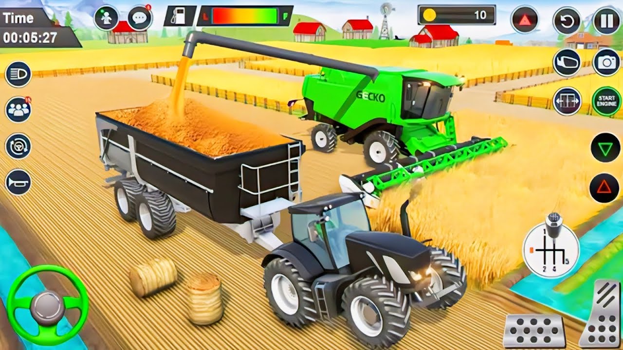 Modern Tractor Farming Driving Simulator 3D - New Tractor Games - Android Gameplay