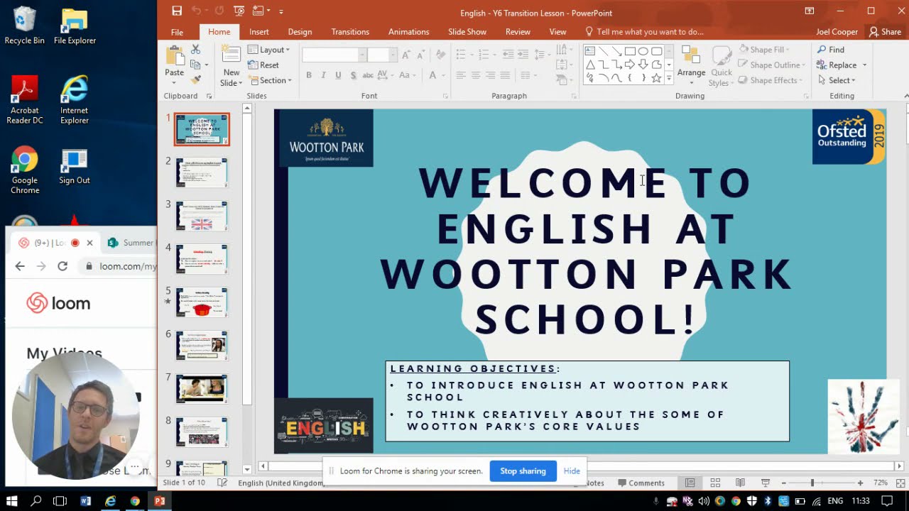 English Taster Lesson - Mr Cooper