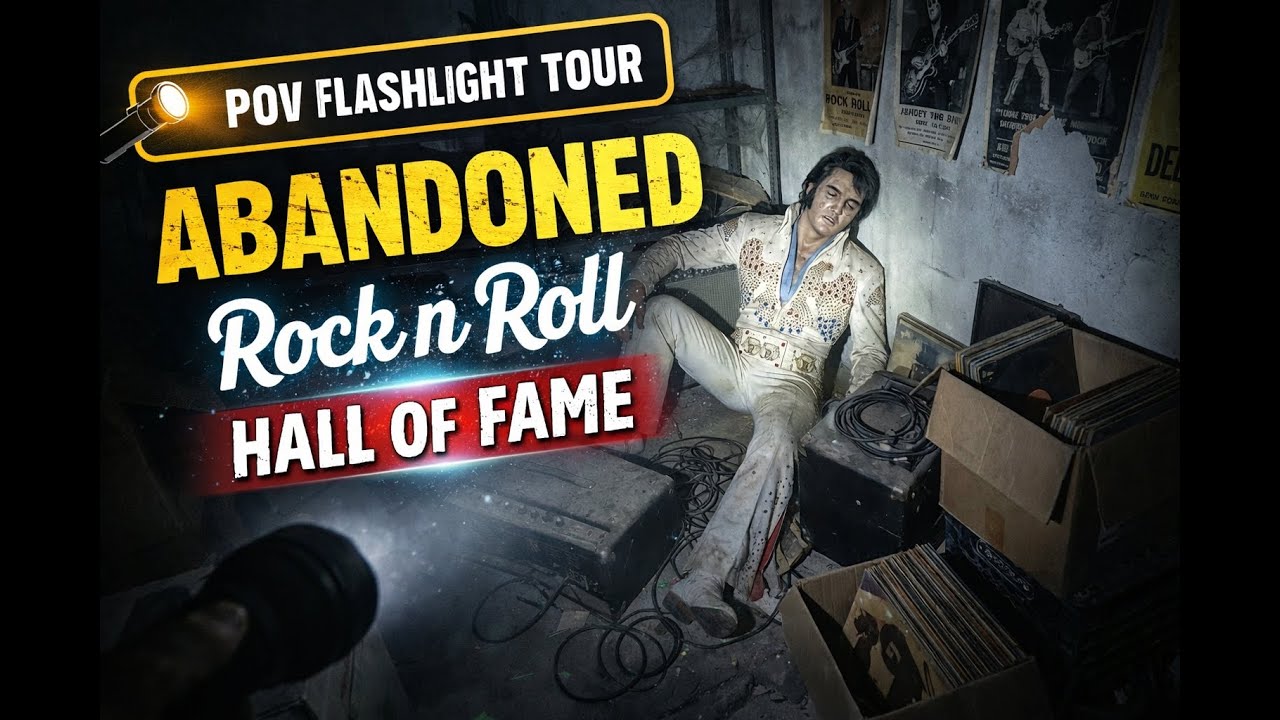 Видеообзор заброшенного Зала славы рок-н-ролла с фонариками от первого лица (1950-е–1970-е годы)