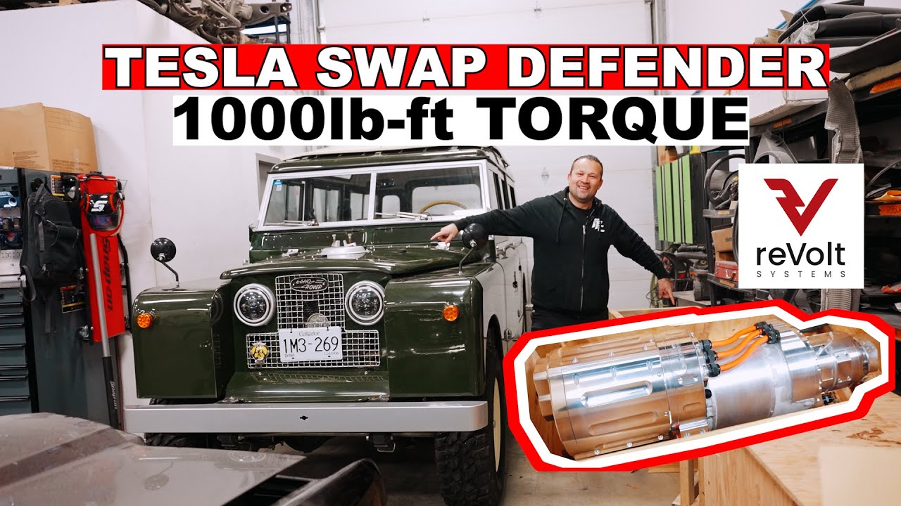 Installing a Tesla Motor in an Old Land Rover Defender (1000lb-ft Torque)