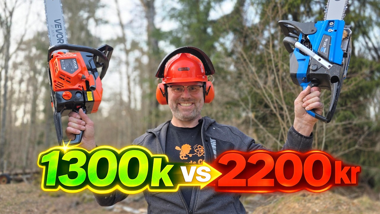 1300kr vs 2200kr - Är Vevor och Biltema samma motorsåg?