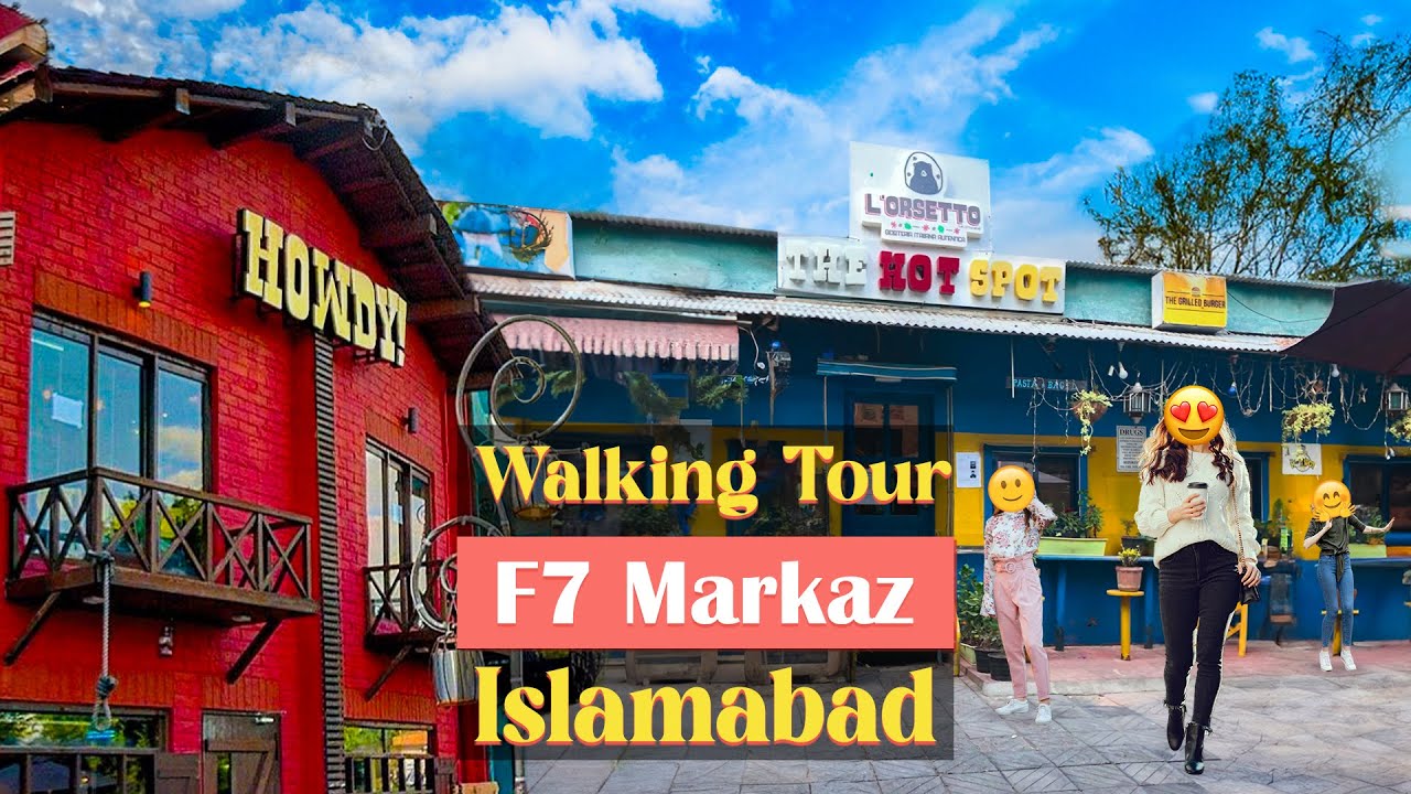 EXPLORE the BEST Markets in Islamabad F-7 Markaz Walking Tour - 4K