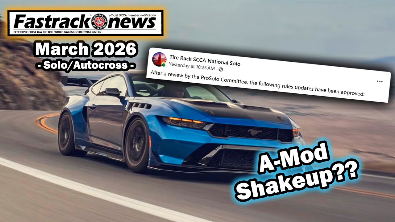 Март 2026 г. SCCA Solo/Autocross Fastrack
