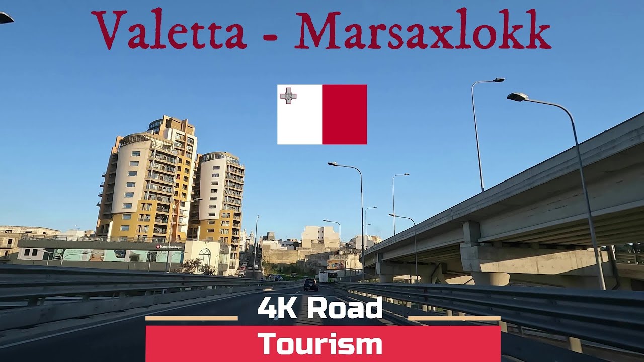 Driving on Malta from Valetta to Marsaxlokk