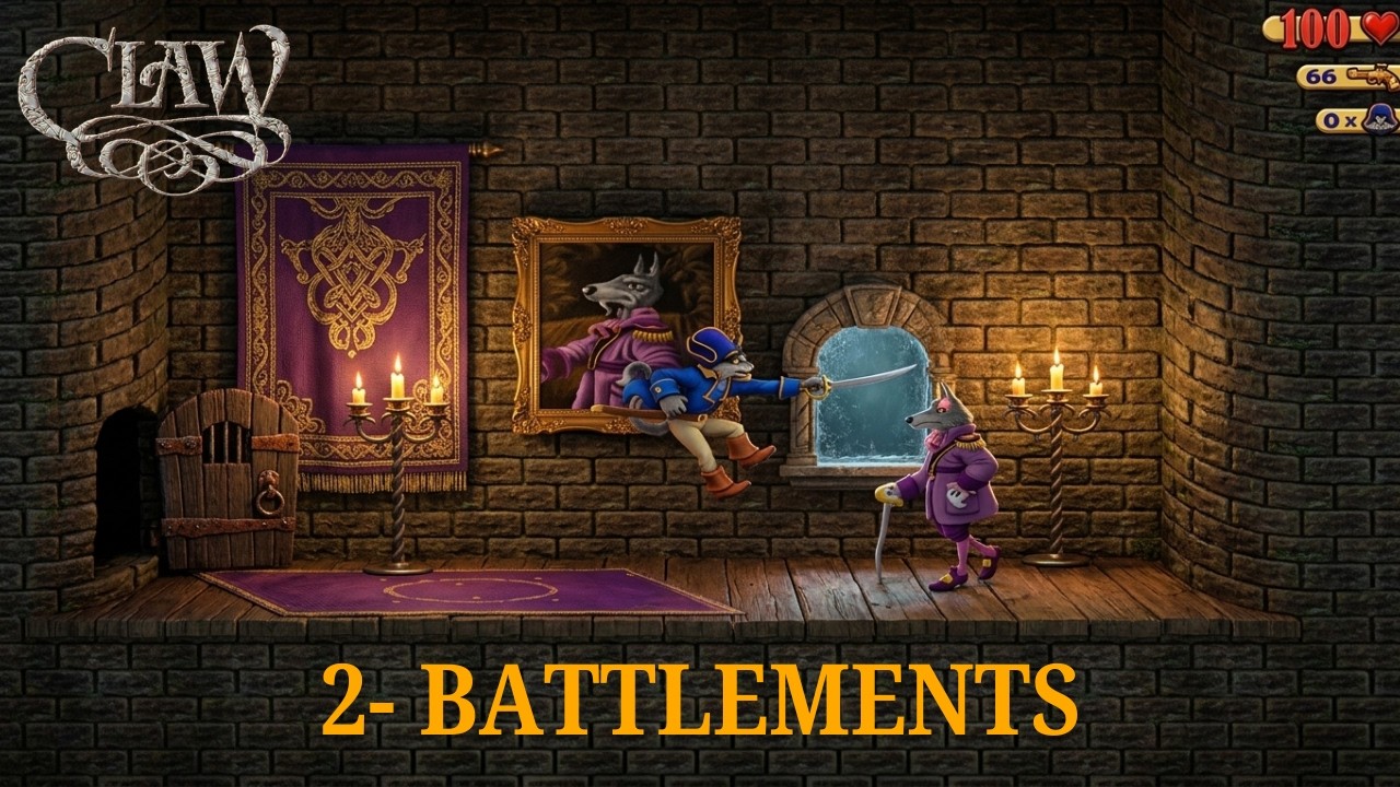 Captain Claw 🏴‍☠️ Gameplay | Battlements | Walkthrough | Roman Gaming