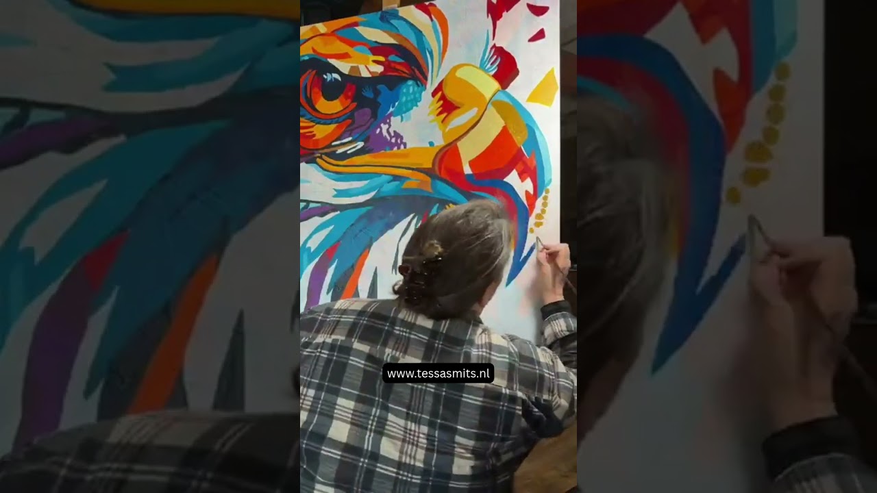 Work In Progress - painting Keen Vision - Tessa Smits Art