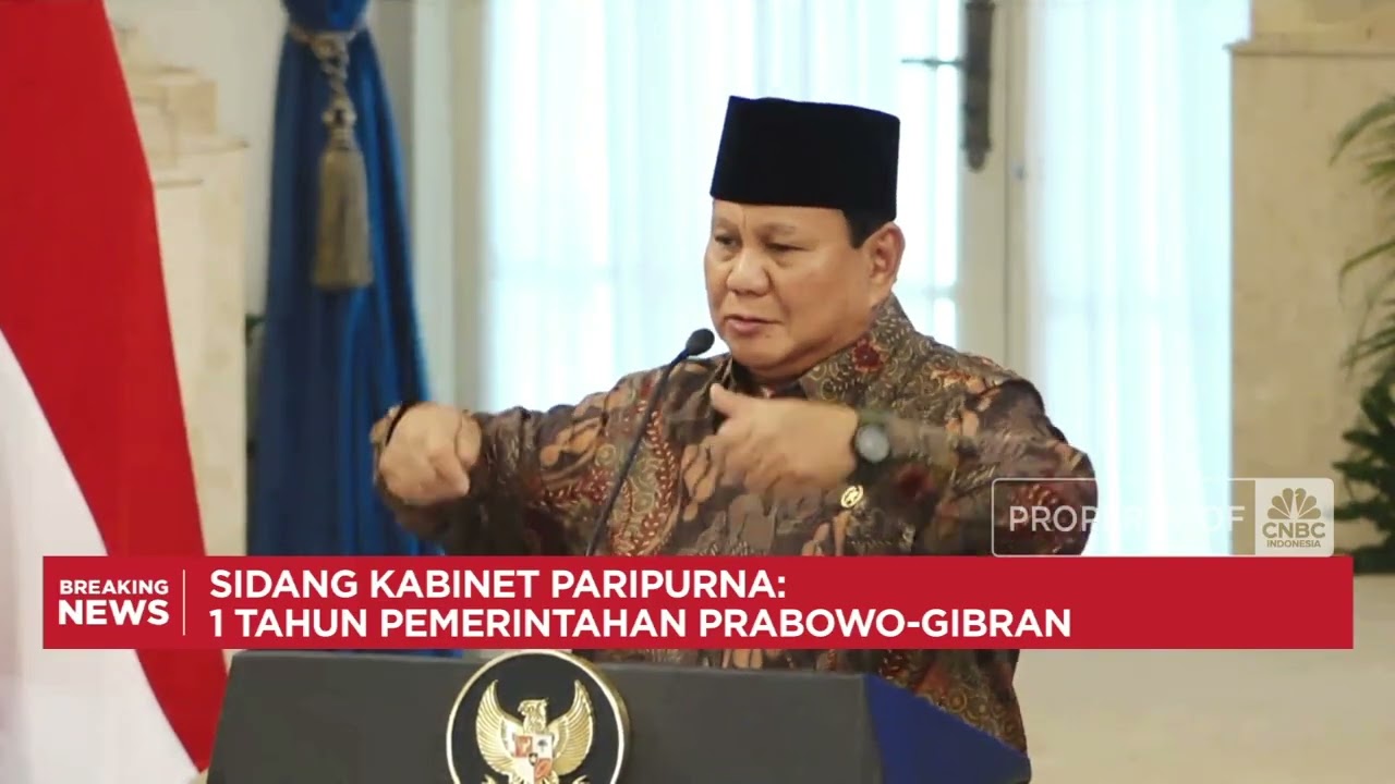 Sidan Kabinet Paripurna, 1 Tahun Pemerintahan Prabowo-Gibran