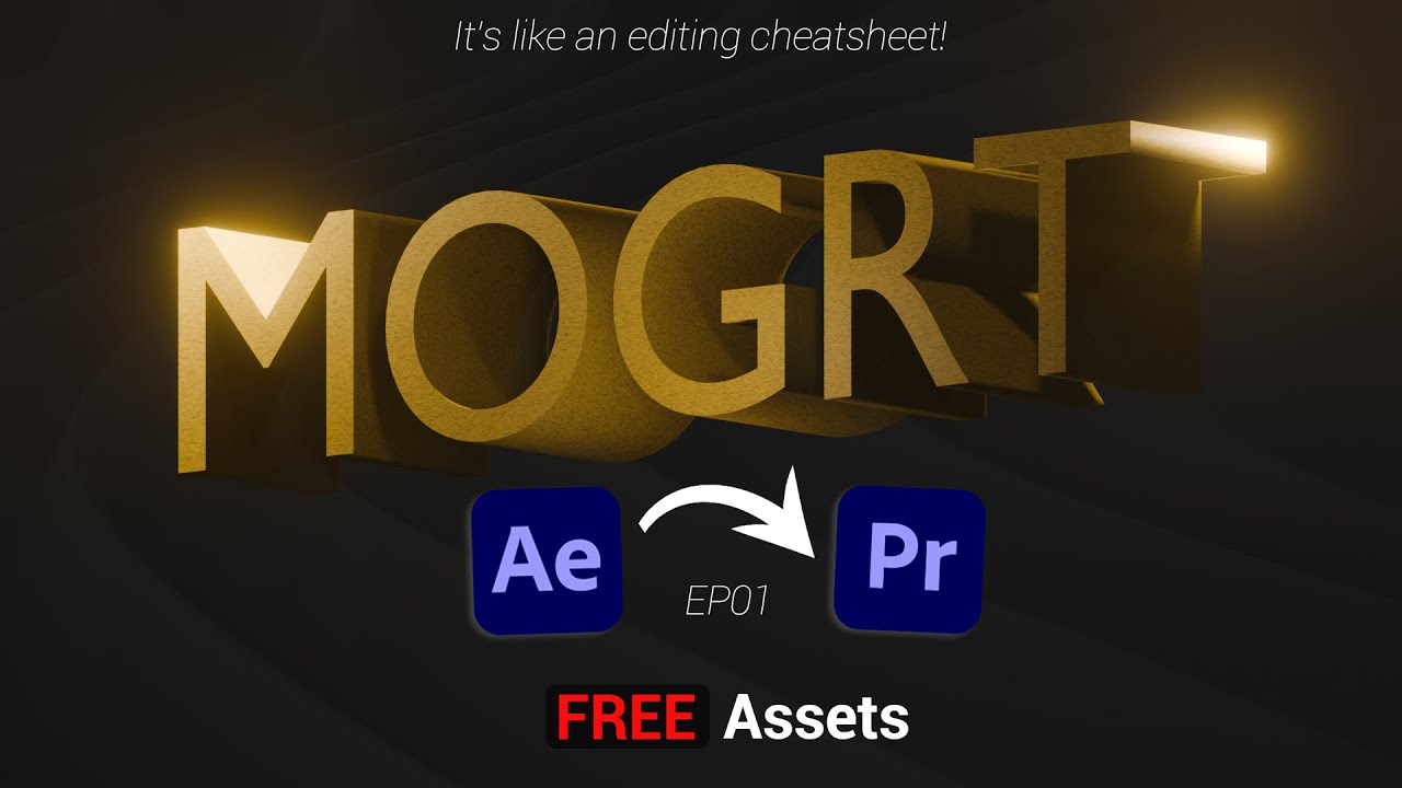 Mogrts - from After Effects to Premiere Pro // Free mogrts // Beginner After Effects tutorial