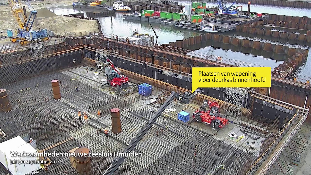 Werkzaamheden Zeesluis IJmuiden Q3 2017 | Timelapse