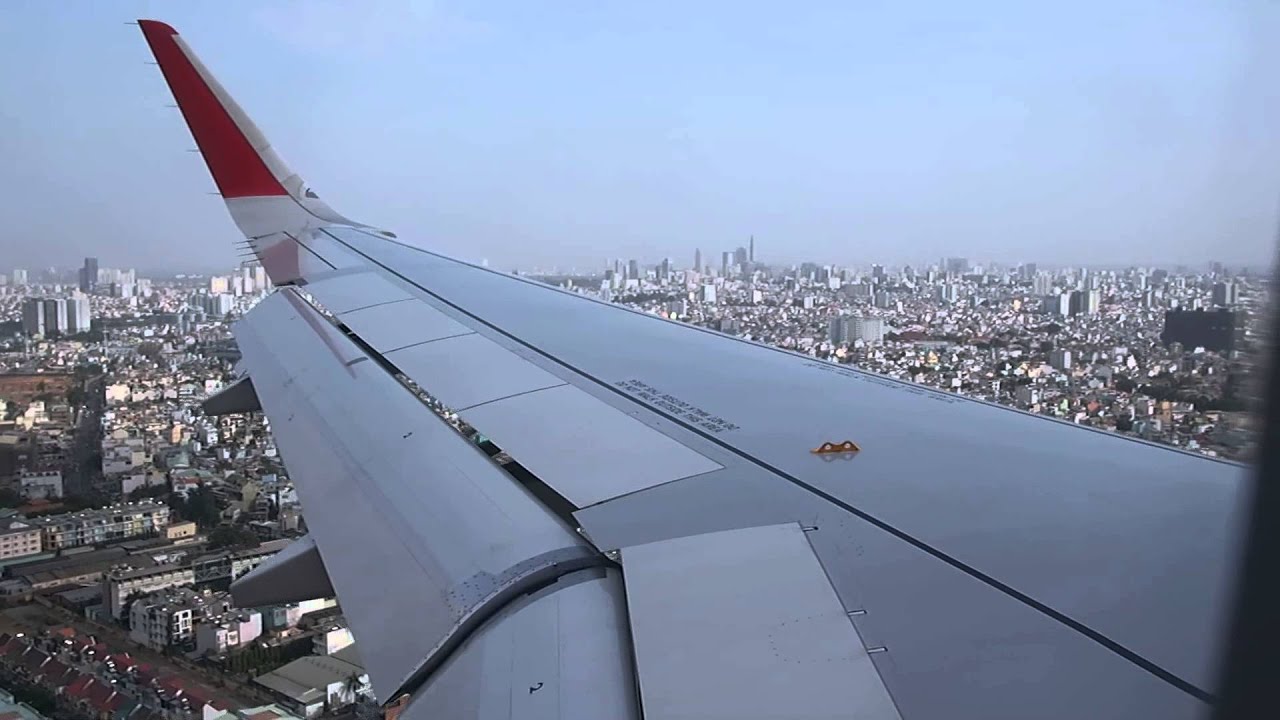 VietJet Air VJ802 BKK-SGN Landing at Ho Chi Minh Airport