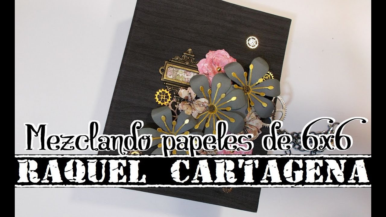 PRIMA mini album vintage mezclando colecciones de 6x6