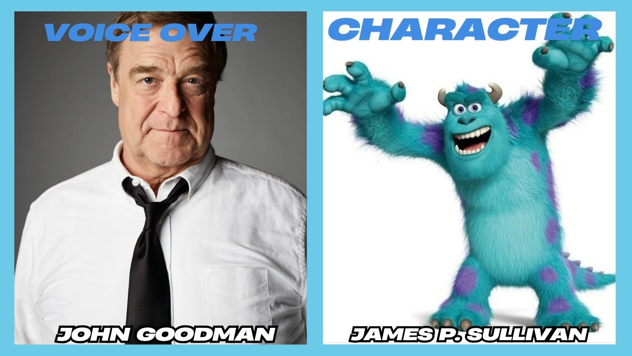Comparison voice over and character monster inc