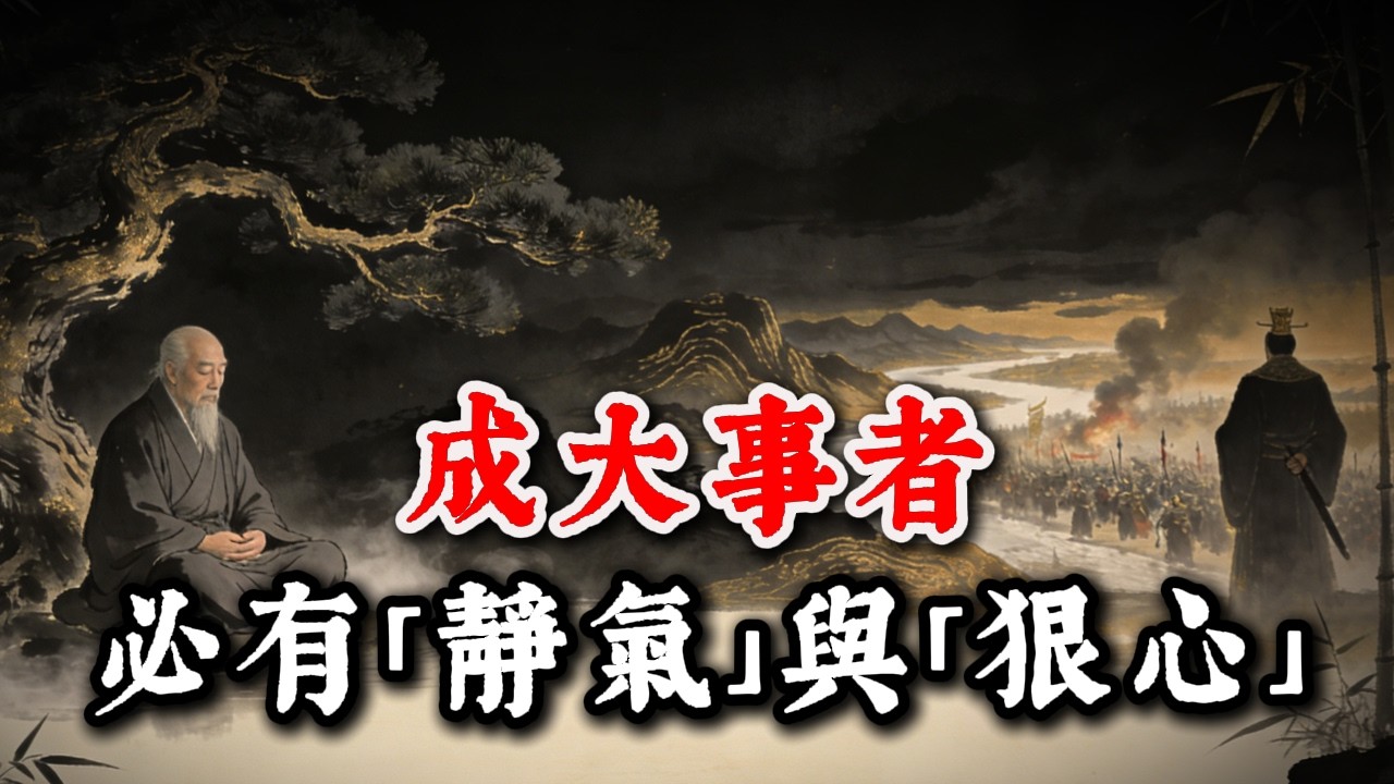 成大事者，必有『靜氣』與『狠心』！深度解讀：修出帝王心，先做狠心人。為何越心狠的人，福報反而越多？#人生感悟 #智慧 #人間心理 #人情世故 #情感 #思維大全 #底層邏輯 #心理學 #謀略思維