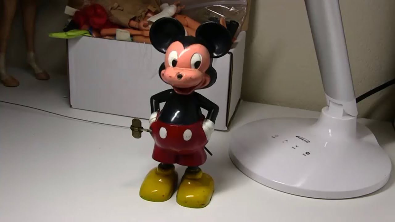 Vintage 1950s? Marx Toys Whirling Tail Mickey Mouse Wind-up Toy