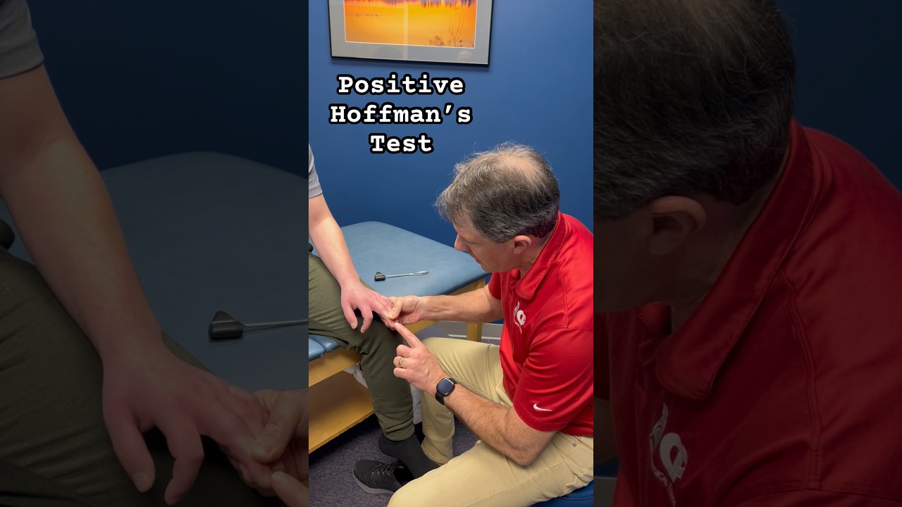 The Hoffman&rsquo;s Test is a test I use to identify an Upper Motor Neuron lesion #physicaltherapy