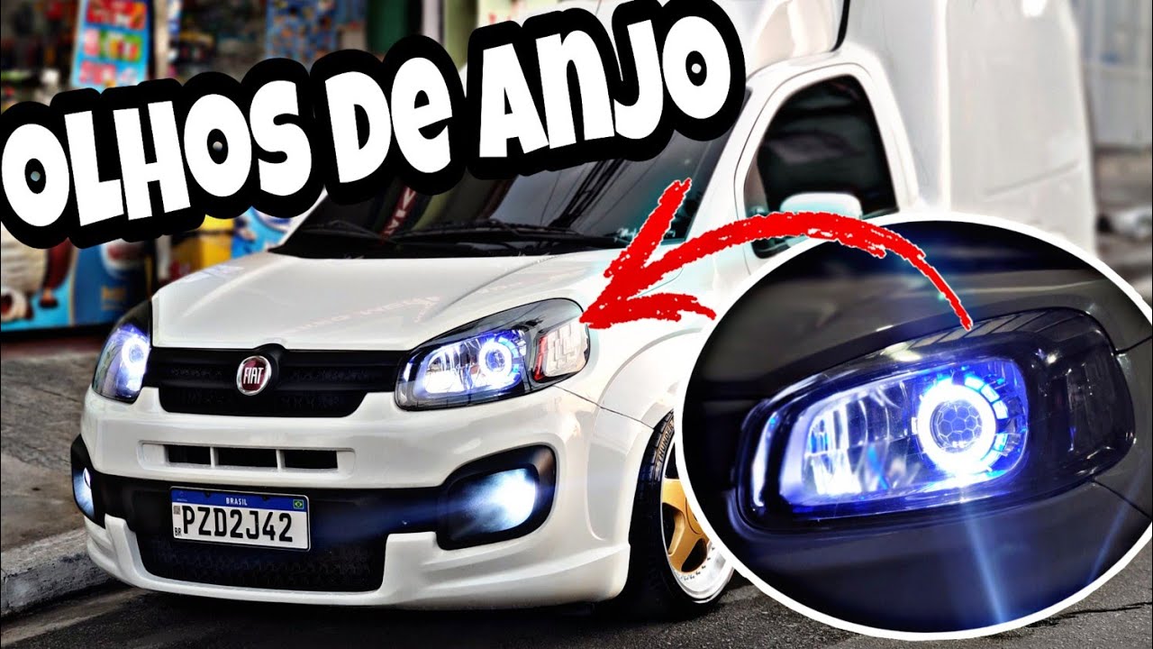 PROJETOR COM ANGEL NOS FARÓIS DA FIORINO