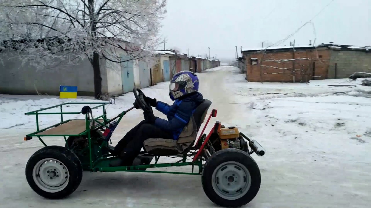 ЗИМНИЙ ДРИФТ НА САМОДЕЛЬНОЙ МАШИНКЕ
