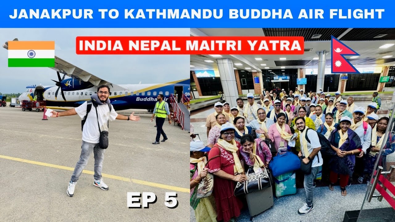 Janakpur to Kathmandu Flight Journey | Buddha Airlines | INDIA 🇮🇳 TO NEPAL 🇳🇵MAITRI YATRA ❤️