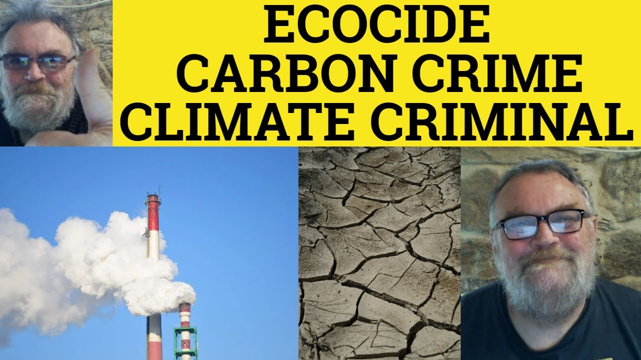🔵 Ecocide Meaning - Carbon Crime Definition Climate Criminal Explained Carbon Criminal Climate Crime