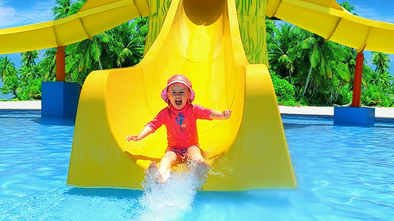 Katya and Dima have fun at the Water Park + more Kids Songs & Nursery Rhymes
