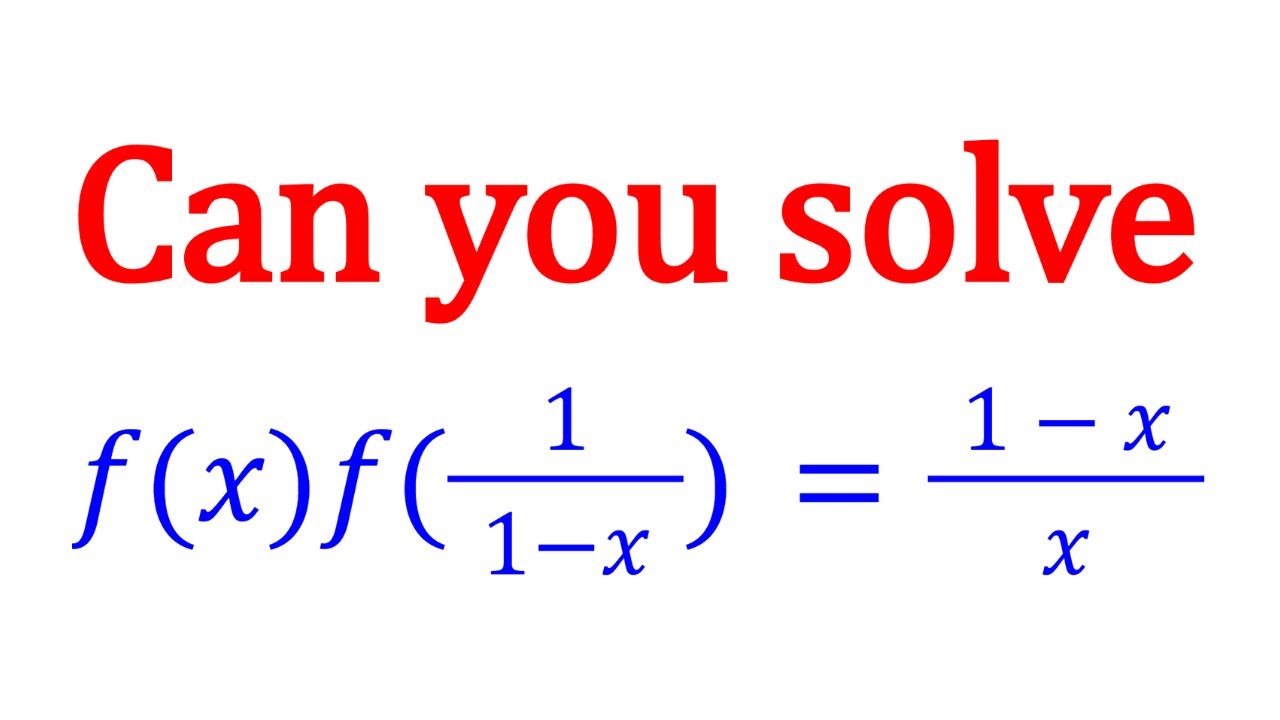 An Interesting Functional Equation