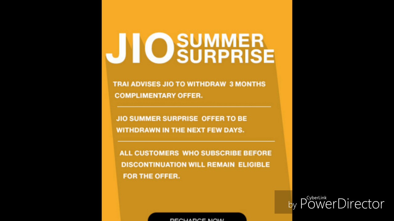 JIO OFFER ENDS 😟 | TRAI Banned Jio Summer Surprise offer