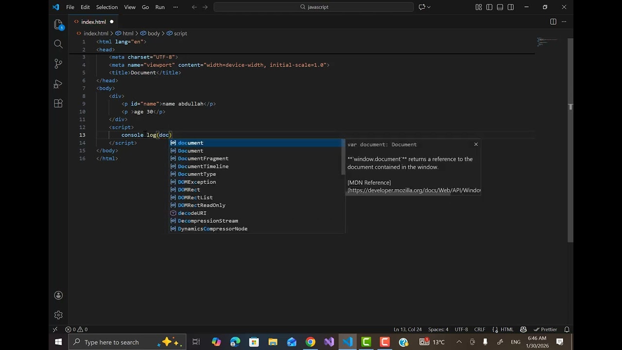 tutorial javascript document part 11