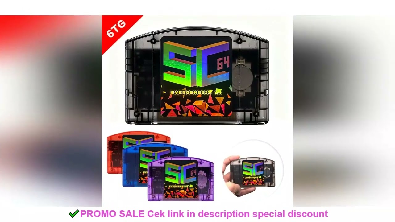 SC64 Open Source FlashCard N64 5000 in 1 Game Cartridge For Nintendo 64 Video Game Console Compatibi