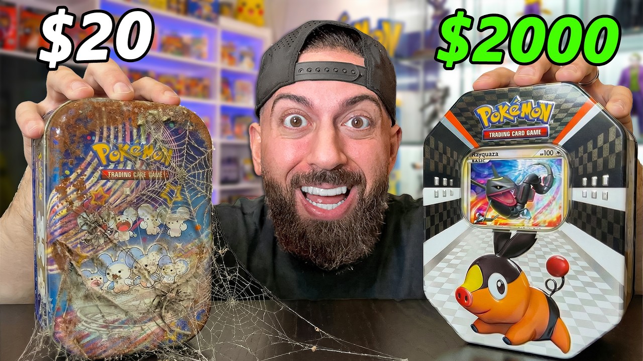 $20 vs $2000 Pokemon Tin (INSANE PULLS)