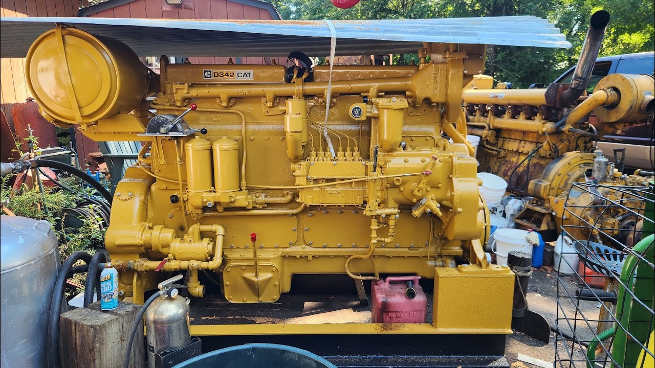RARE Vintage Diesel Engines Running - Caterpillar D342's, GM/Detroit Diesel 1-71, Sheppard Diesel 7
