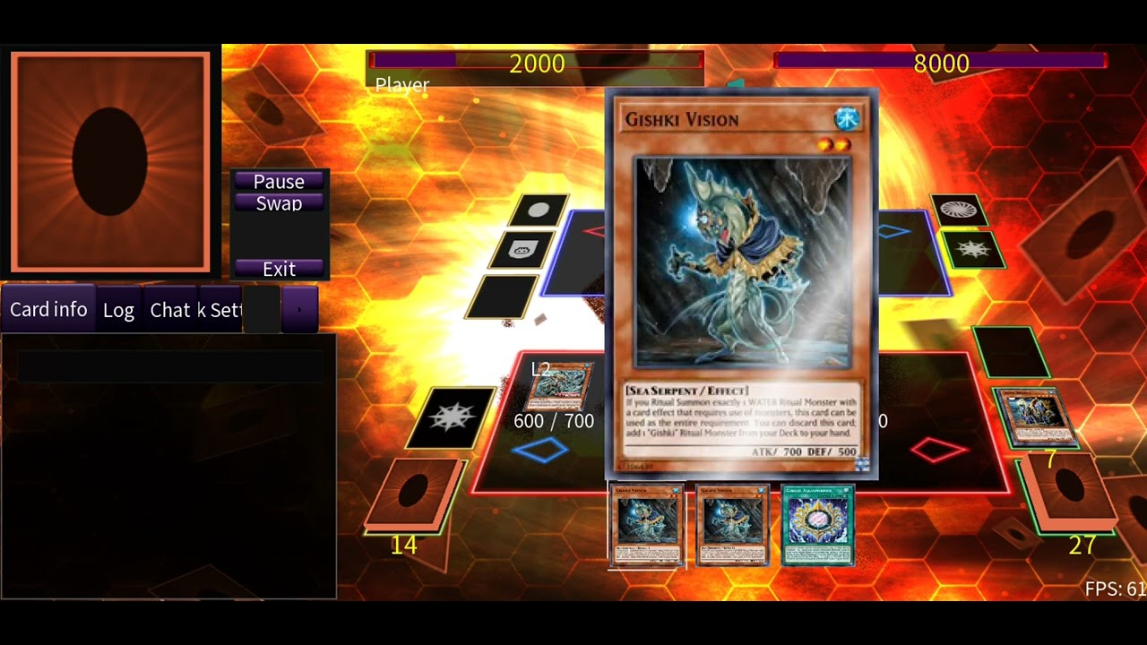 EDOPRO-4 card Gishki hand loop with negates.
